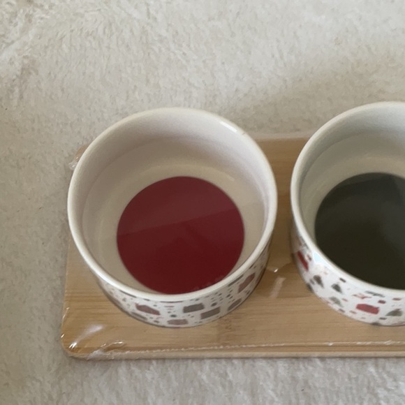 Condiment Bowl & Tray Set - Red and Green NWOT - Picture 6 of 6